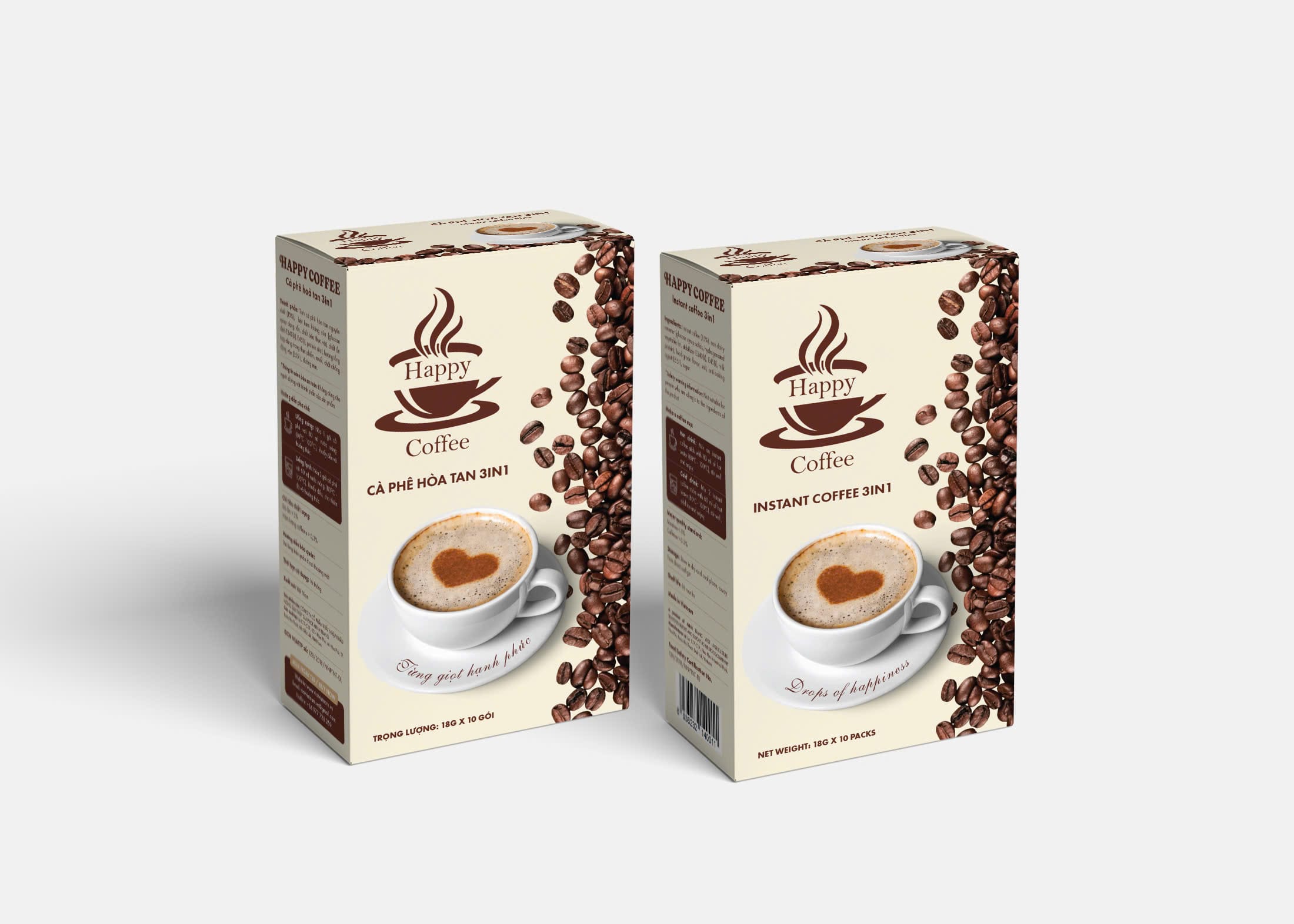 Cà phê Happy Coffee 3 trong 1 (Trắng)